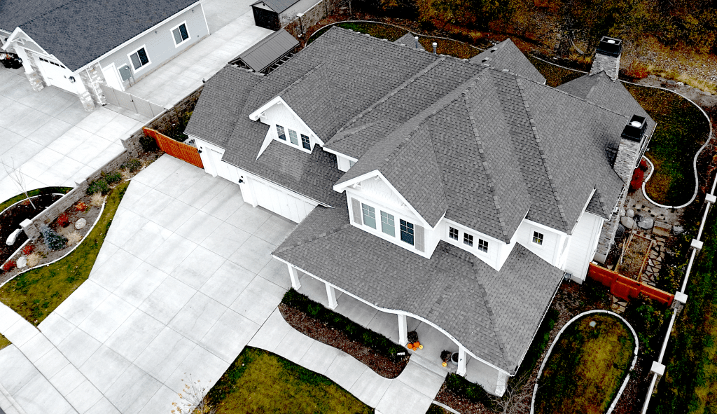 Drone roof footage
